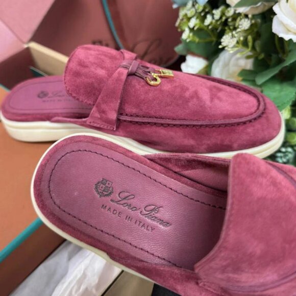 LORO PIANA WOMEN'S CHARMS WALK BABOUCHE LOAFERS - Picture 3 of 3